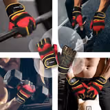 Спортивні рукавички Tavialo Black-Red-Yellow M чоловічі 189203007 фото