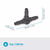 З'єднувач Т-подібний Gardena Micro-Drip-System для шлангів 4,6 мм 10 шт. 13211-20.000.00 фото
