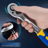 Ключ-тріскачка S&R 1/2" 260 мм із реверсом 465145012 фото