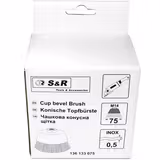Щітка чашкова S&R 136133075 рифлений дріт 75 мм 136133075 фото