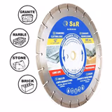 Диск алмазний S&R Meister 350x3x25,4 segment камінь 252445350 фото