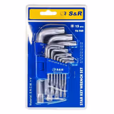 Набір шестигранних ключів S & R TX 15шт 365413015 фото