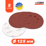 Папір шліфувальний Stark D125 мм 8 отворів з. 240 5 шт. 126005240 фото