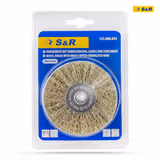 Щітка дискова S&R 80 x 35 мм із латунним покриттям 135080035 фото