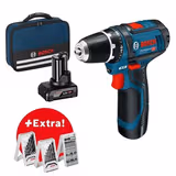 Шуруповерт акумуляторний Bosch GSR 12V-15 з акційною комплектацією 0615990G6L фото