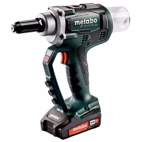 Пістолет заклепувальний акумуляторний Metabo NP 18 LTX BL 5.0