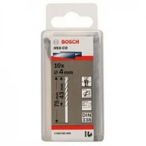Сверло Bosch HSS-Со 4x75 мм. 10 шт.