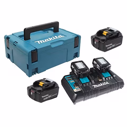 Набор аккумуляторов и зарядного устройства Makita BL1850B+DC18RD