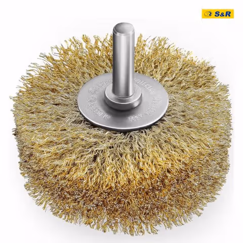 Щітка дискова S&R 80 x 35 мм із латунним покриттям
