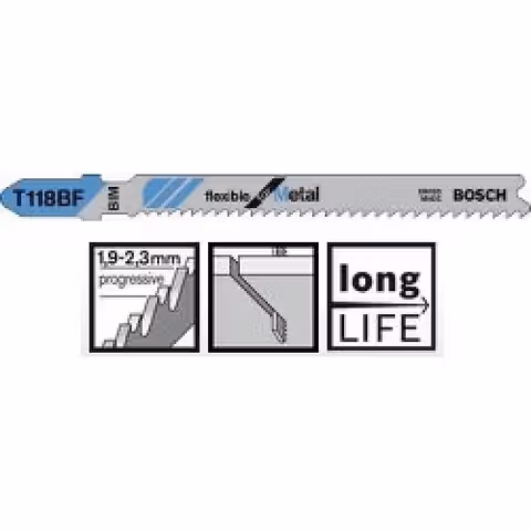 Пильное полотно Bosch Flexible for Metal T 118 BF 1шт