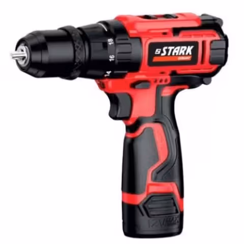 Дрель-шуруповерт Stark CD-12-2 S + угловые насадки