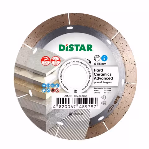 Круг алмазний Distar Hard ceramics Advanced 7D 115х22.23