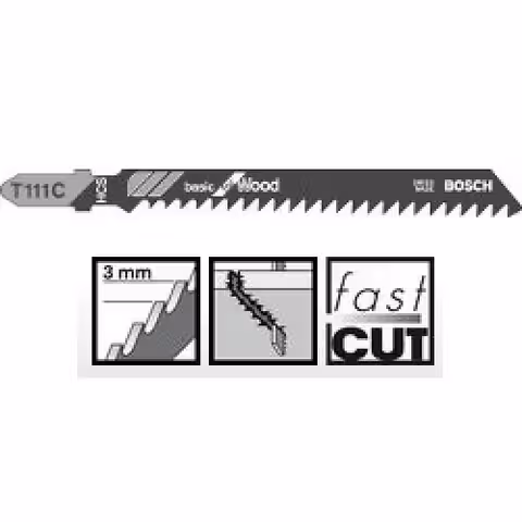 Пильное полотно Bosch Basic for Wood T 111 C 1шт
