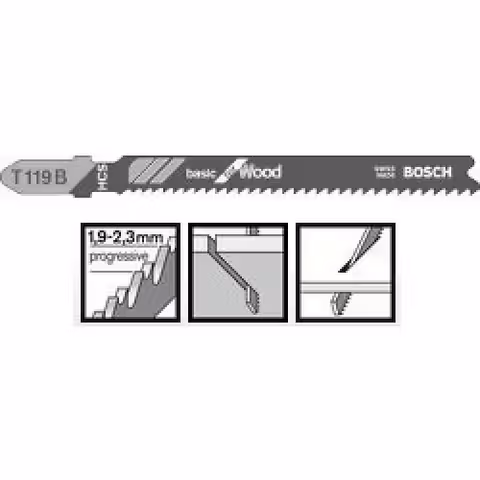 Пиляльне полотно Bosch Basic for Wood T 119 B 5шт