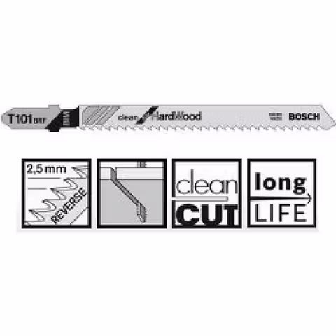 Пильное полотно Bosch Clean for Hard Wood T 101 BFR 1шт