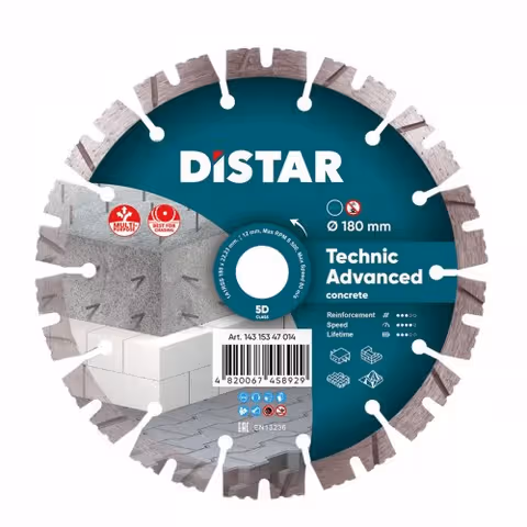 Диск алмазний відрізний Distar 1A1RSS Technic Advanced 180х22,23 мм