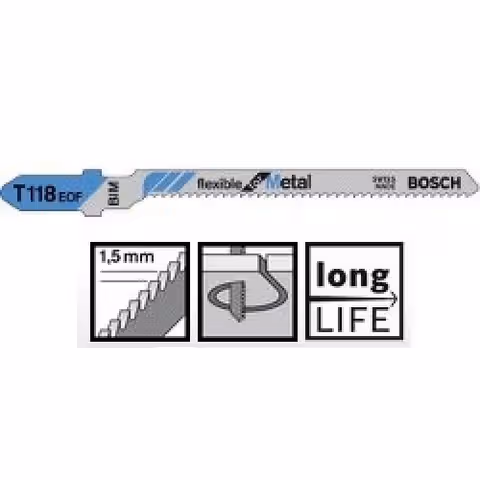 Пиляльне полотно Bosch Flexible for Metal T 118 EOF 5 шт
