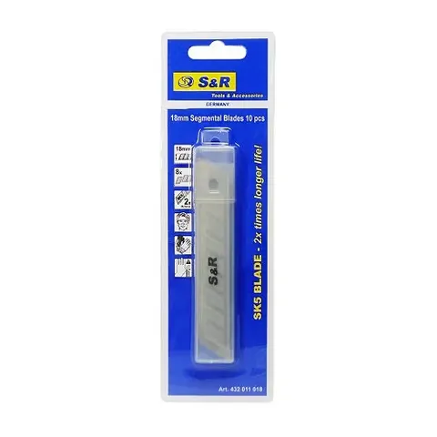 Комплект сегментных лезвий S&R SK5 18 мм 10 шт