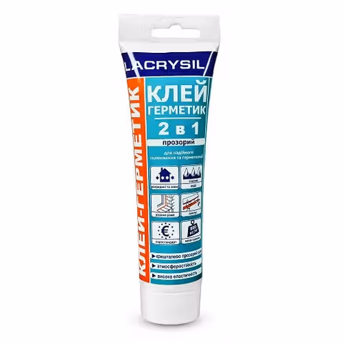 Клей-герметик акриловий Lacrysil 2в1 0,15 л