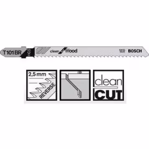 Пильное полотно Bosch Clean for Wood T 101 BR 1шт