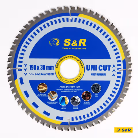 Диск пильный универсальный S&R UniCut Meister FWF 190х30х2,4 мм