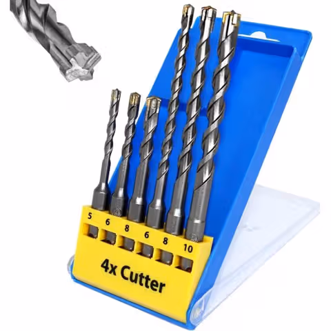 Набір бурів S&R Meister 4X Cutter HSS SDS-plus 6 шт
