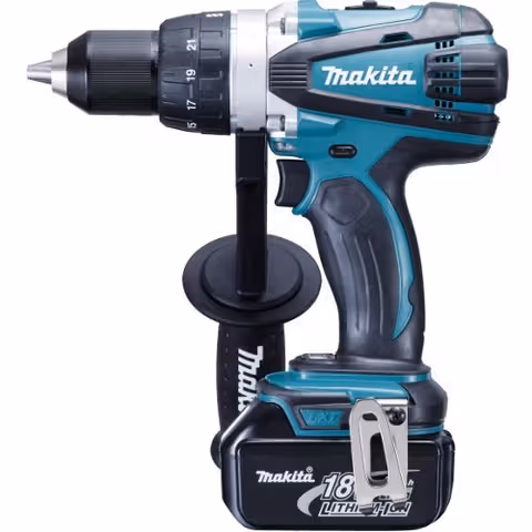 Дриль-шуруповерт ударний акумуляторний Makita DHP458 RFJ