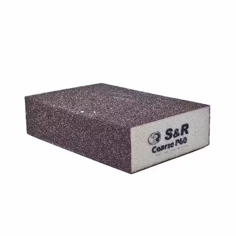 Губка шлифовальная S&R 100х70х25 мм зерно 60