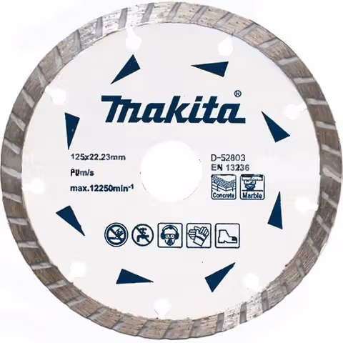Диск алмазний відрізний Makita Turbo 125x22.23
