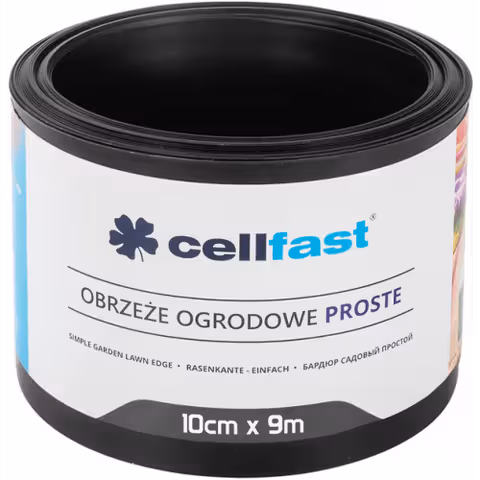 Бордюр газонный прямой Cellfast 10см х9 м черный