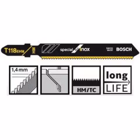 Пиляльне полотно Bosch Special for Inox T 118 EHM 3шт