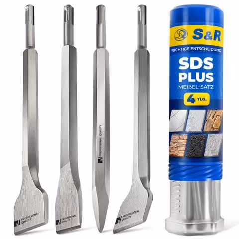 Набор зубил S&R Meister sds-plus 4 шт