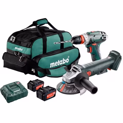 Набір акумуляторних інструментів METABO BS18 Quick + W18 7-125 + 2x4.0Аг + сумка
