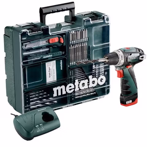 Дриль-шуруповерт акумуляторний Metabo PowerMaxx BS Set c комплектом приладдя