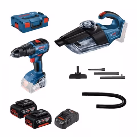 Набір інструментів BOSCH GSB 18V-50 2x5Ah+GAS18V