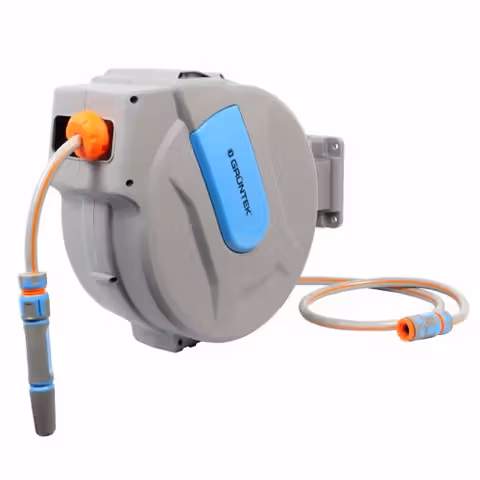 Котушка для шлангу автоматична GRUNTEK 20 м + 1,5 м