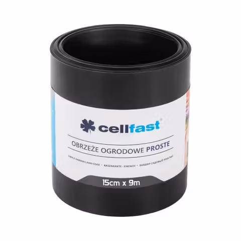 Бордюр газонный прямой Cellfast 15см х9 м черный