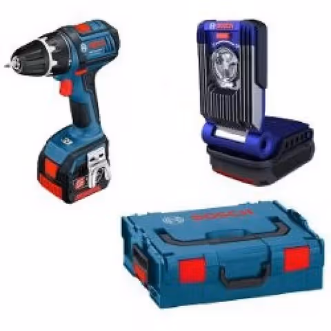 Шуруповерт акумуляторний Bosch GSR 14.4 V-Li L-BOXX + ліхтар Bosch GLI VariLed