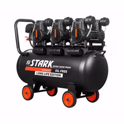 Компрессор поршневой безмасляный STARK 30100-SAOD Profi 100 л
