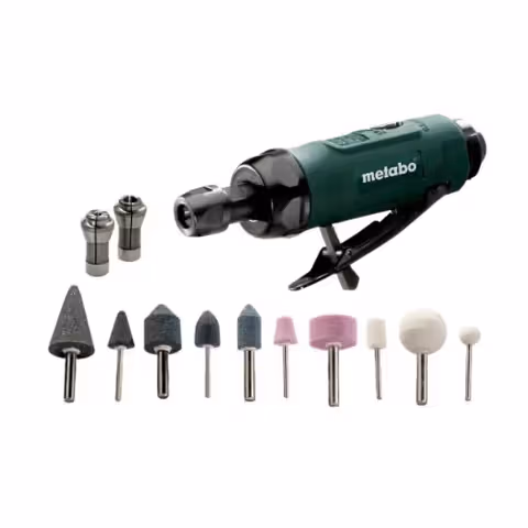 Пряма шліфувальна машина пневматична + набір насадок Metabo DG 25 Set