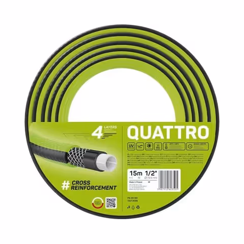 Шланг поливальний Cellfast QUATTRO 1/2" 15 м