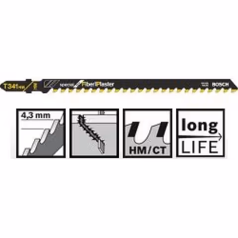 Пиляльне полотно Bosch Special for Fiber and Plaster T 341 HM 3шт