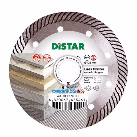 Диск алмазний відрізний Distar Gres Master 1A1R 125х22,2
