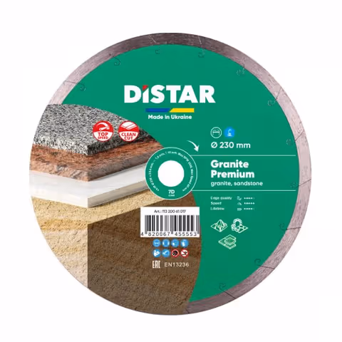 Диск алмазний відрізний Distar Granite Premium 230x25,4 мм