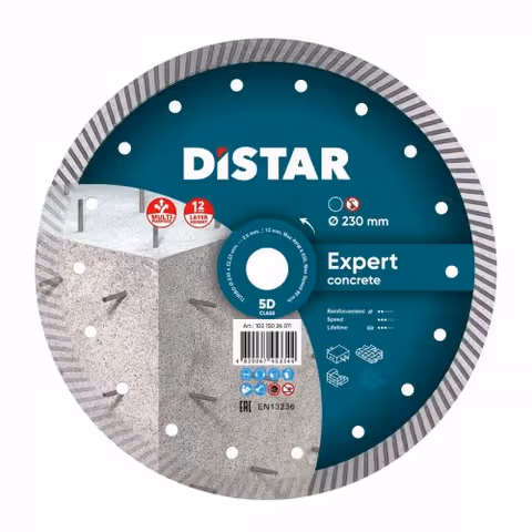 Круг алмазний відрізне Distar Turbo Expert 230 бетон 5D