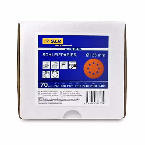 Набор шлифовальных кругов S&R 234-125-070 70 шт.