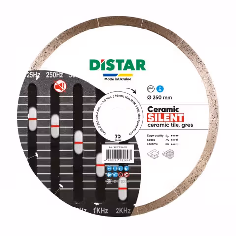 Круг алмазний Distar Ceramic Silent 7D 250x25,4 мм керамограніт
