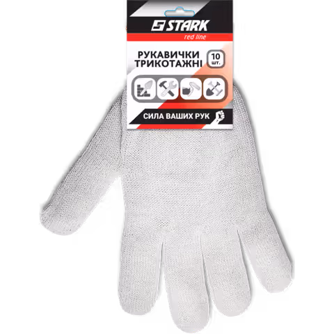 Рукавички Stark White 3 нитки 10 пар