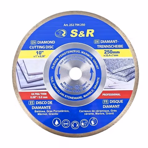 Диск алмазний S&R CORONA 250 x 1,6 х 25,4 керамограніт