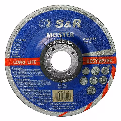 Круг зачистной по металлу S&R Meister A 24 R BF 125x6,0x22,2